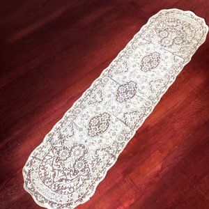 Vintage Ivory Table Runner
